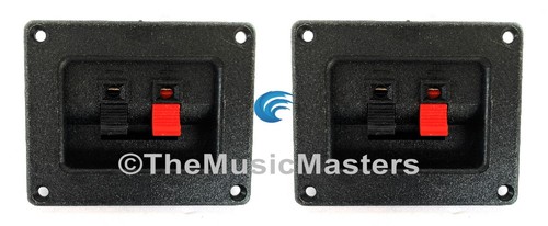 2X Square 2 1/2 x 3 Speaker Push Terminal Cup Car Home Audio Speaker Box Cabinet - Picture 1 of 7