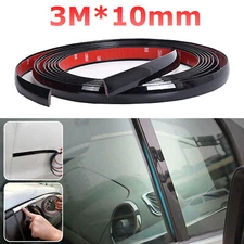 Car Side Door Black Chrome Strip Bumper Protector Trim Tape Sticker Accessories