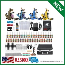 Tattoo Complete Tattoo Kit Machine Guns 54 Inks Power Supply Foot Pedal Needles