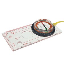 Kompass Linealkompass Kartenkompass durchsichtig Lupe Orientierung handlich guck