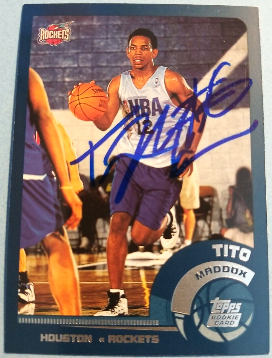 Tito Maddox Houston Rockets 2002 Topps #218 Autographed Basketball