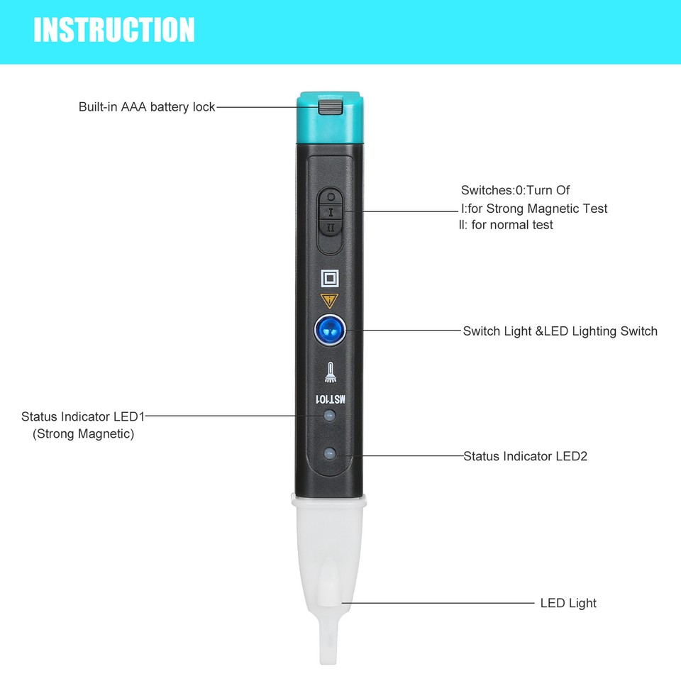 Automotive Electronic Fault Detector MST101 Car Ignition Coil Tester