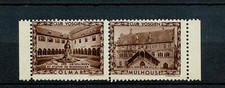 Cinderellas Vignettes x 2 France ALSACE Colmar & Mulhouse ** MNH