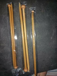 wooden Knitting needles variety sizes