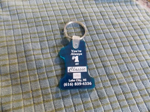 Llavero de goma clásico Ford #1 Lake City Michigan de colección ¡en muy buen estado! - Imagen 3 de 3
