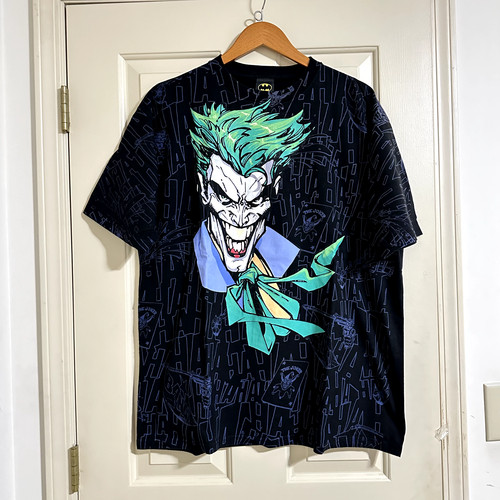 vintage Batman Joker AOP All Over Big Face T-Shirt size XL 2006