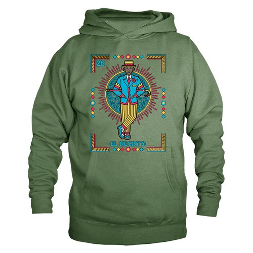 EL NEGRITO LOTERIA CARD GRAPHIC HOODIE - Bild 7 von 10