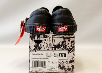 Vans Classic Slip-On (Marvel) Black Widow/Black Men Sz 6.5  display picture 2