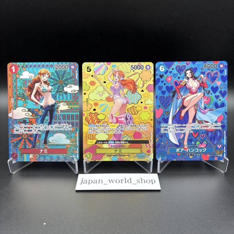 Nami R SR Boa Hancock SP OP01-016 OP07-051 OP08-106 Set One Piece