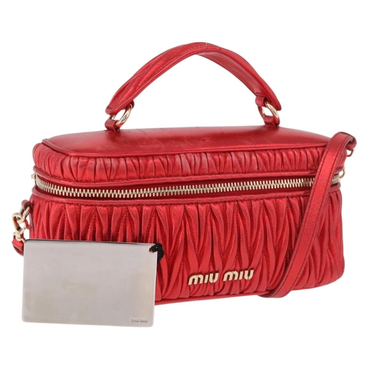 【値下げ❗️】miumiu ヴィンテージ2wayバッグ レッド　ヴィッテロルクス Red Leather Exterior Miu Miu Bags & Handbags for Women for sale | eBay