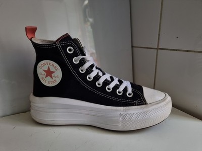 Converse CT AS UK 5,5 EU 38,5 DAMEN MÄDCHEN SCHWARZ WEISS MOVE HI PLATEAU SNEAKER