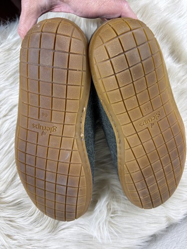 Glerups Men’s Green Wool Slip-On Slipper Size 44 EU/US 11 Rubber Sole Comfort - Picture 6 of 8