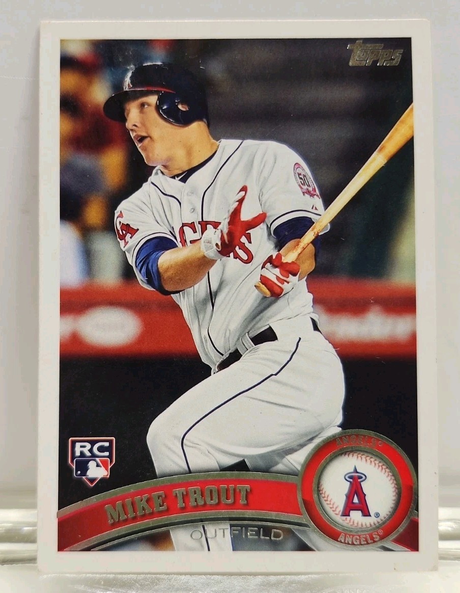 2011 Topps Update Mike Trout Rookie RC #US175 Los Angeles Angels - Authentic