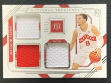 Malachi Flynn 2020-21 Panini National Treasures Rookie Triple Materials RC /99