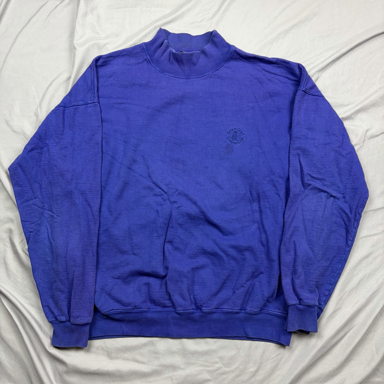 Gramicci, Vintage Gramicci Embroidered Purple Mock Neck Longsleeve Sweatshirt Size Medium
