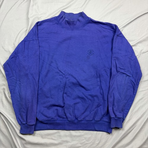 Gramicci, Vintage Gramicci Embroidered Purple Mock Neck Longsleeve Sweatshirt Size Medium