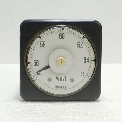 Crompton 087-415 Hertz Messgerät 55-65HZ Analog Frequenz Indikator Used Marine