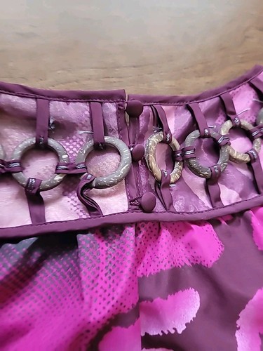 Calvin Klein Falda Traje Talla S Púrpura Plisado Falda Ajuste y Acampanado Tela Sedosa - Imagen 9 de 21