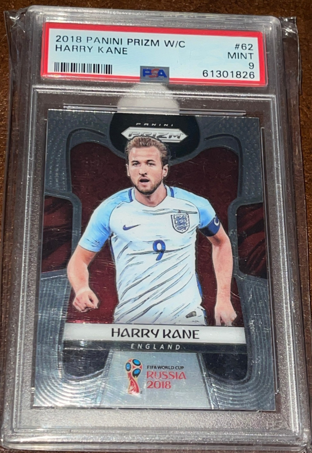 RARE HARRY KANE 2018 WORLD CUP RUSSIA PANINI PRIZM ENGLAND PSA 9 BAYERN MUNCHEN!