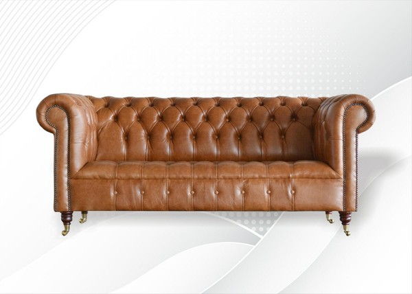 Chesterfield Braun Modern Design Couchen Leder Sofa Big Kreative MöBel Sofas-image