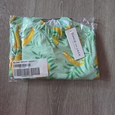 Janie and Jack Girls Recycled Banana Rash Guard Swimsuit Size 7 Green
