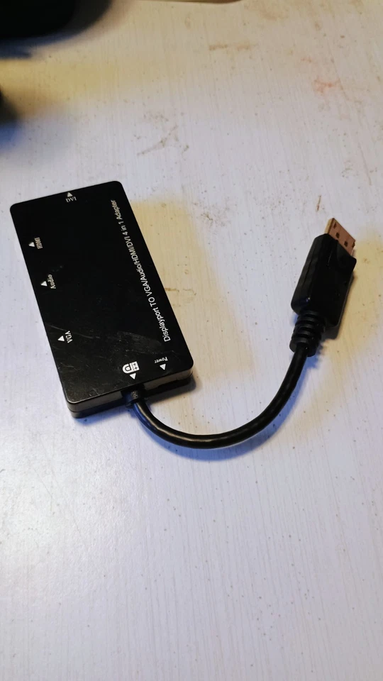 DisplayPort 1.2a auf 4K HDMI Dual Link DVI VGA Passiv Adapter 4 in 1 mit Audio - Bild 3 von 4