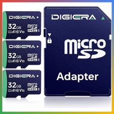 32GB Micro SD Card 3 Pack microSDHC UHS-I Class 10 U1 V10 with SD Adapter