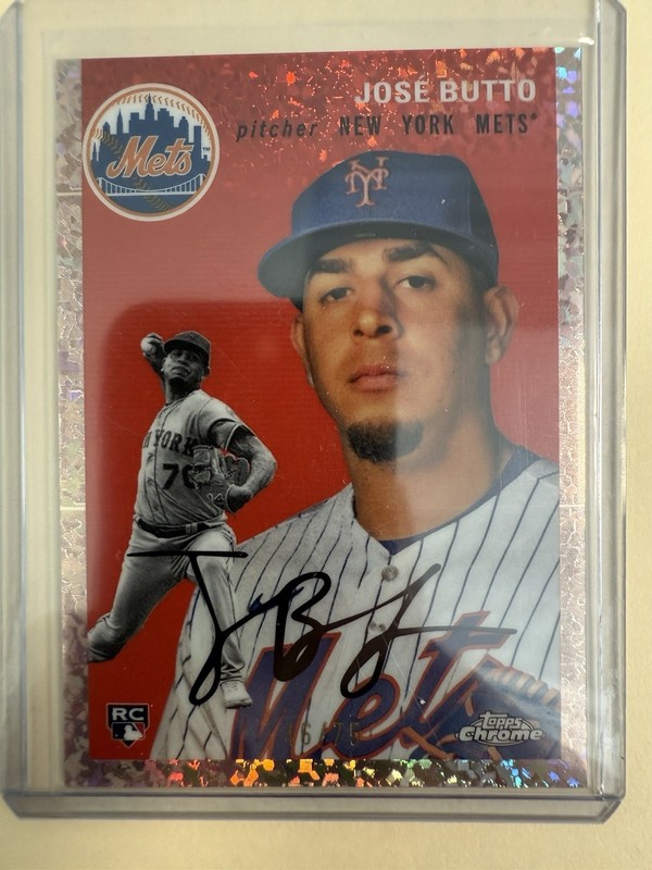 José Butto RC 2023 Topps Chrome Platinum Anniversary /75 Rose Gold Mini-Diamond