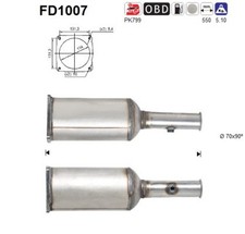 AS DPF Rußpartikelfilter Dieselpartikelfilter FD1007 Cordierit für PEUGEOT 407 2