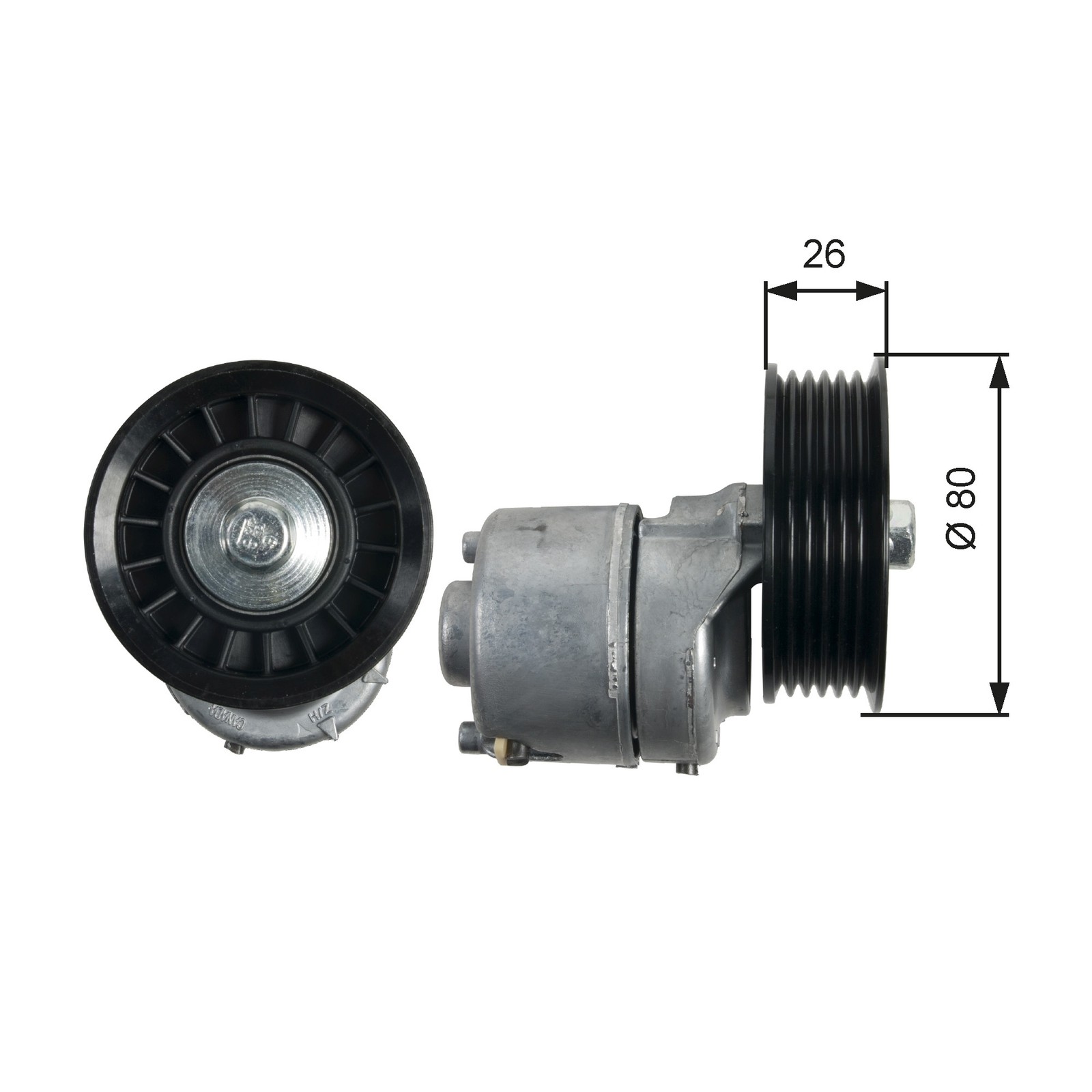GATES-OE T39222 Belt Tensioner, V-ribbed belt for FORD