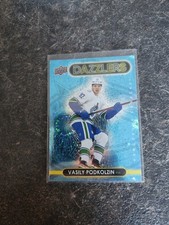 2021-22 Upper Deck Series 2 Blue Dazzlers Rookie Vasily Podkolzin Card# DZ-94. rookie card picture