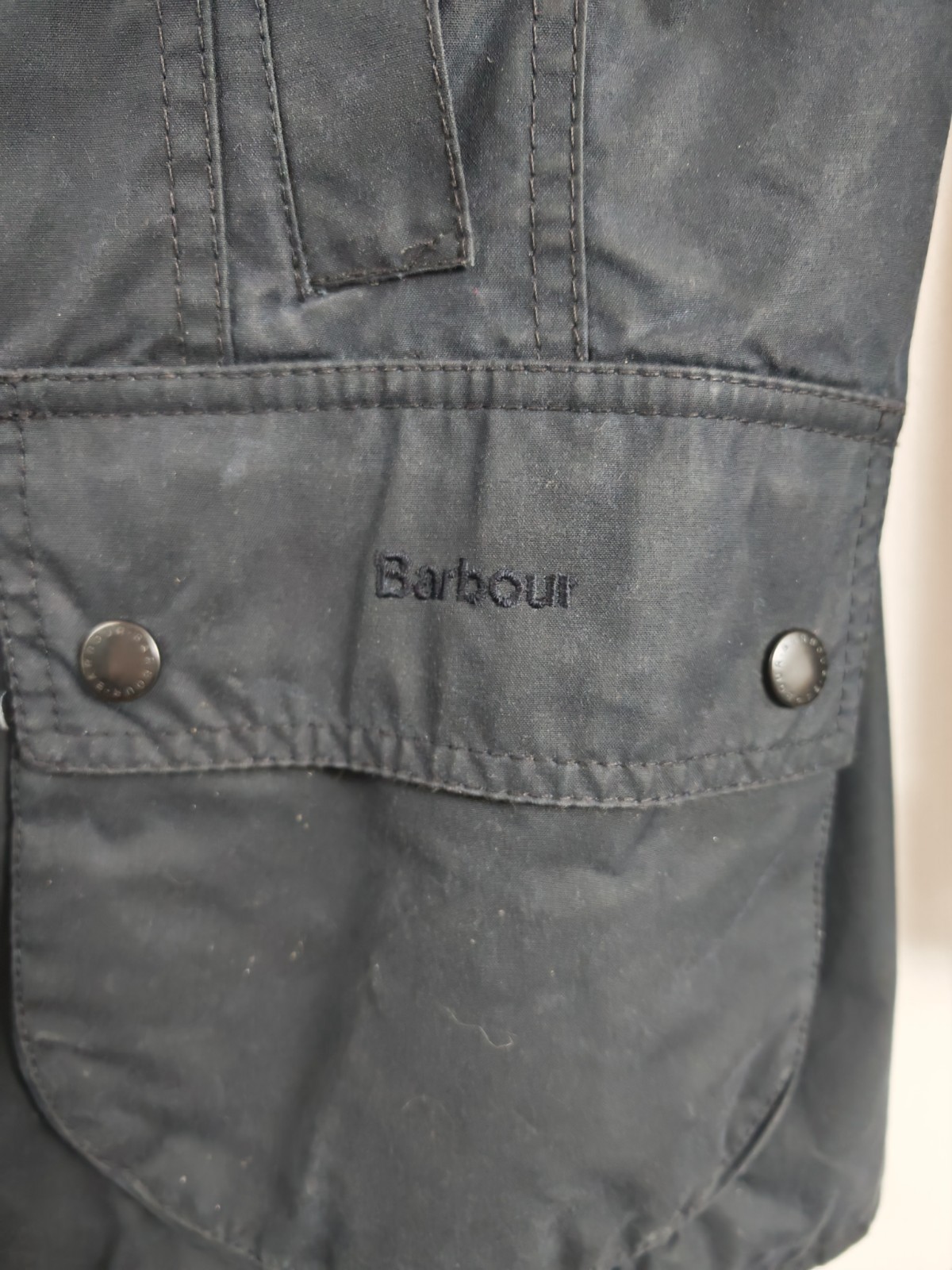 Barbour Beadnell Wax Jacket Navy Blue Size UK 8 Thornproof Cotton Classic image 8