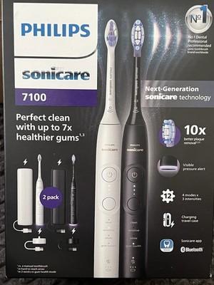 Philips Sonicare 7100 HX7429/02 -Doppelpack- Schwarz/weiß