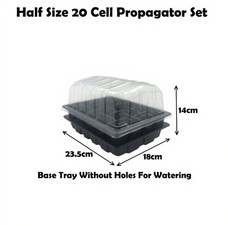 20 Cell Seed Tray Propagator Bedding Pack Set Plant Plug Insert Gravel Tray Lid