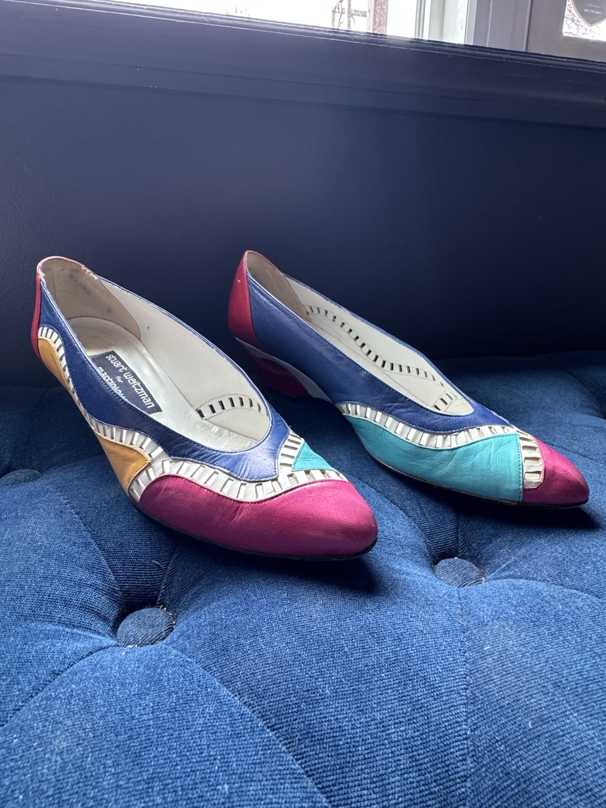 Stuart Weitzman Colorblock Multicolor Pointed Toe… - image 6