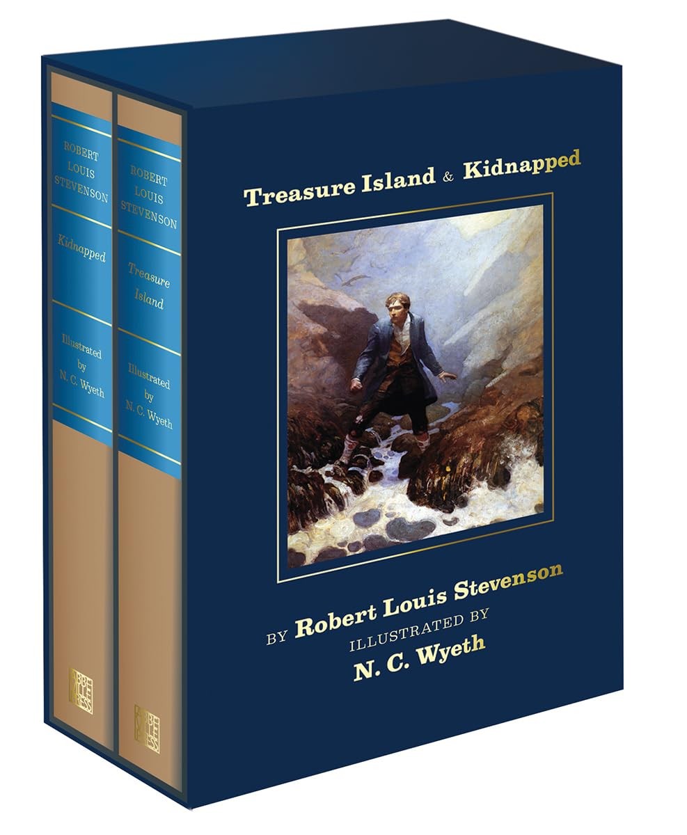 Treasure Island and Kidnapped: Collector's Edition: N. C. Wyeth Collector's Edition (2-Vol. Clothbound Set) (Abbeville Illustrated Classics) - Image 7