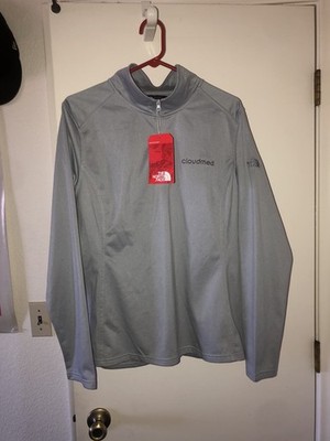 Women s NWT Black The North Face L Tech 1/4 Zip Fleece Long Sleeve Top - Size XL