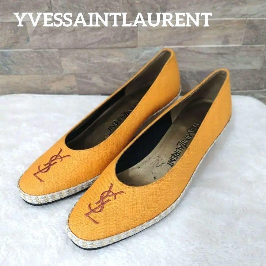 Autentiche décolleté espadrillas in tela Yves Saint Laurent logo YSL taglia 36 donna