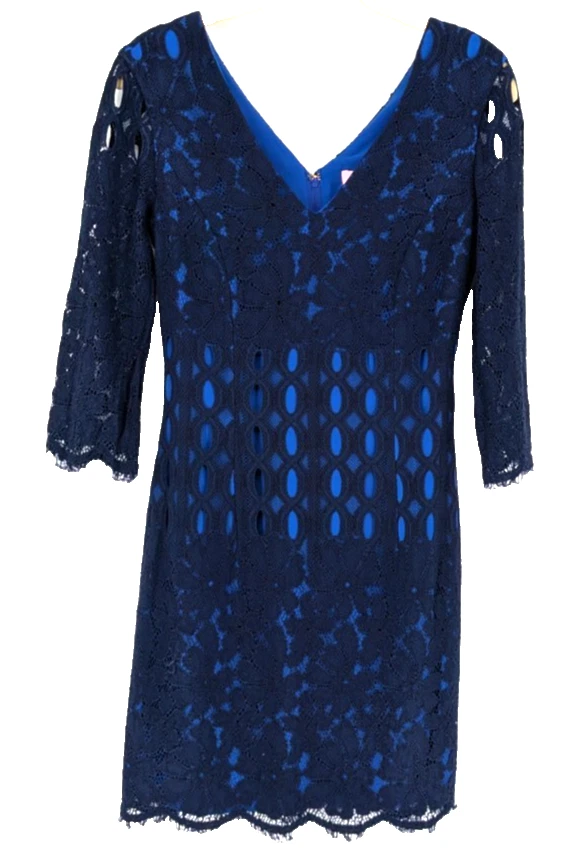 blue lace cocktail dress Nox Anabel JQ1017 Prom Dress - Blue main image 1