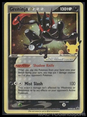Greninja Gold Star SWSH144 Celebrations Holo Black Star Promo Pokemon TCG NM