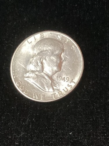 1949-S  Silver Franklin Half Dollar AU Key Date In Set Original Not Cleaned Coin