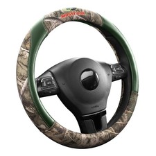 Mossy Oak Full Camo Steering Wheel Cover - Made From Premium Leather Green
