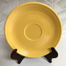 Vintage Fiestaware Homer Laughlin Gold Dark Yellow 6" Saucer Made in USA