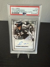 70YA-YM Yermin Mercedes 2021 Topps - 70 Years of Baseball Autographs PSA 8