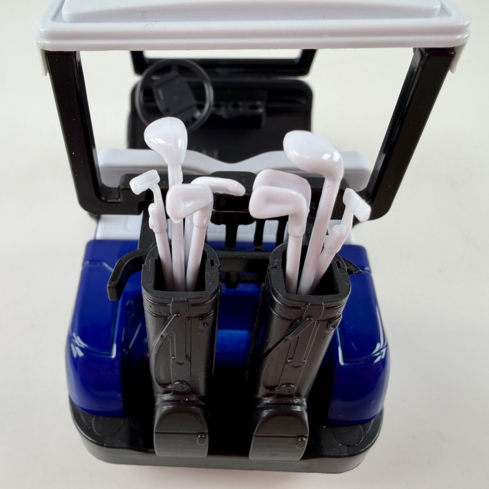 Toysmith #5046 Pull-Back Golf Cart Toy Blue with Golf Clubs