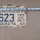 1954 1955 Minnesota MN Trailer 10,000 Lakes License Plate 70-623 12"x 6" — photo 6