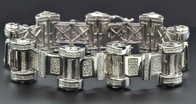 2.00 Ct Round Cut Lab-Created Diamond 14K Gold Plated .925 Silver Men's Bracelet