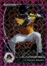 2021 Panini Prizm Draft Picks Connor Norby #PDP41 Pink Velocity Prizm A15