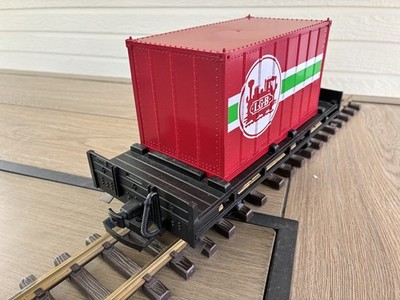 Vintage 1980s LGB Lehmann Flat Container Car - West Germany - G