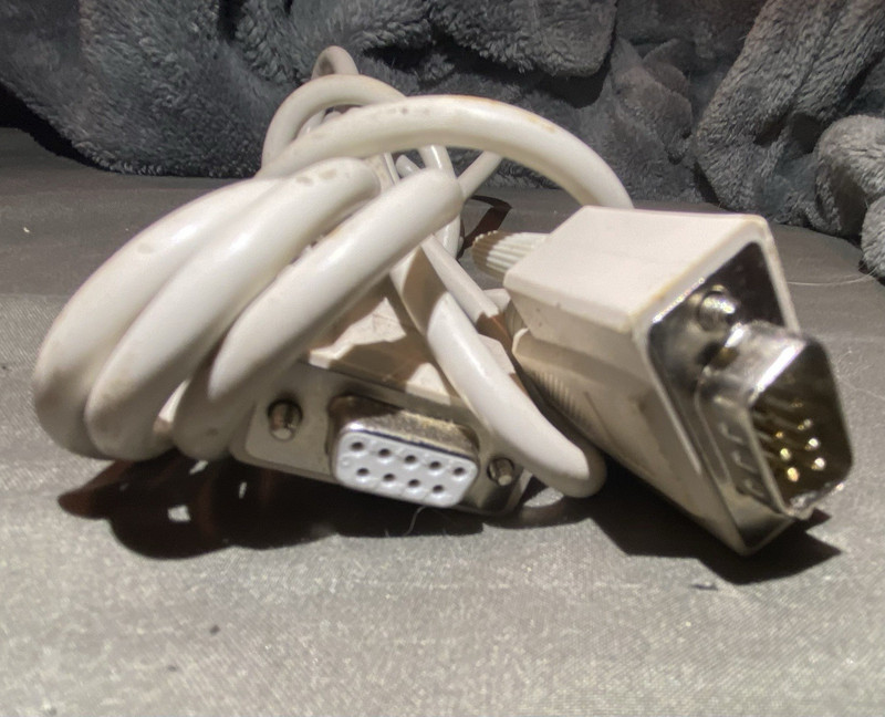 DB9 RS-232 9-Pin Male to Female Extension Cable, Beige Round 1:1